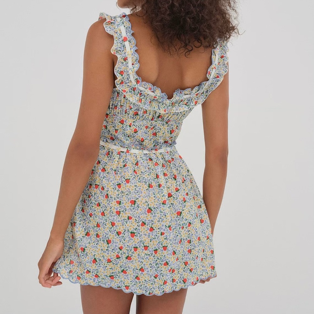 For Love & Lemons Strawberry Kiss Slip Dress - Picture 3 of 9